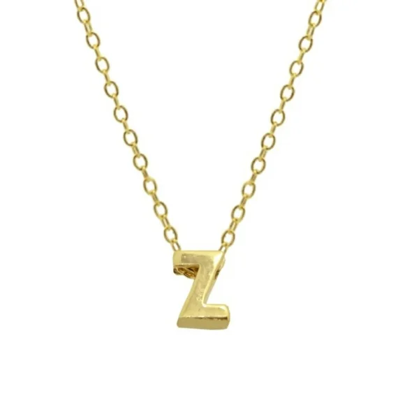 Initial Z 18k gold plated initial necklace - Picture 2 of 6